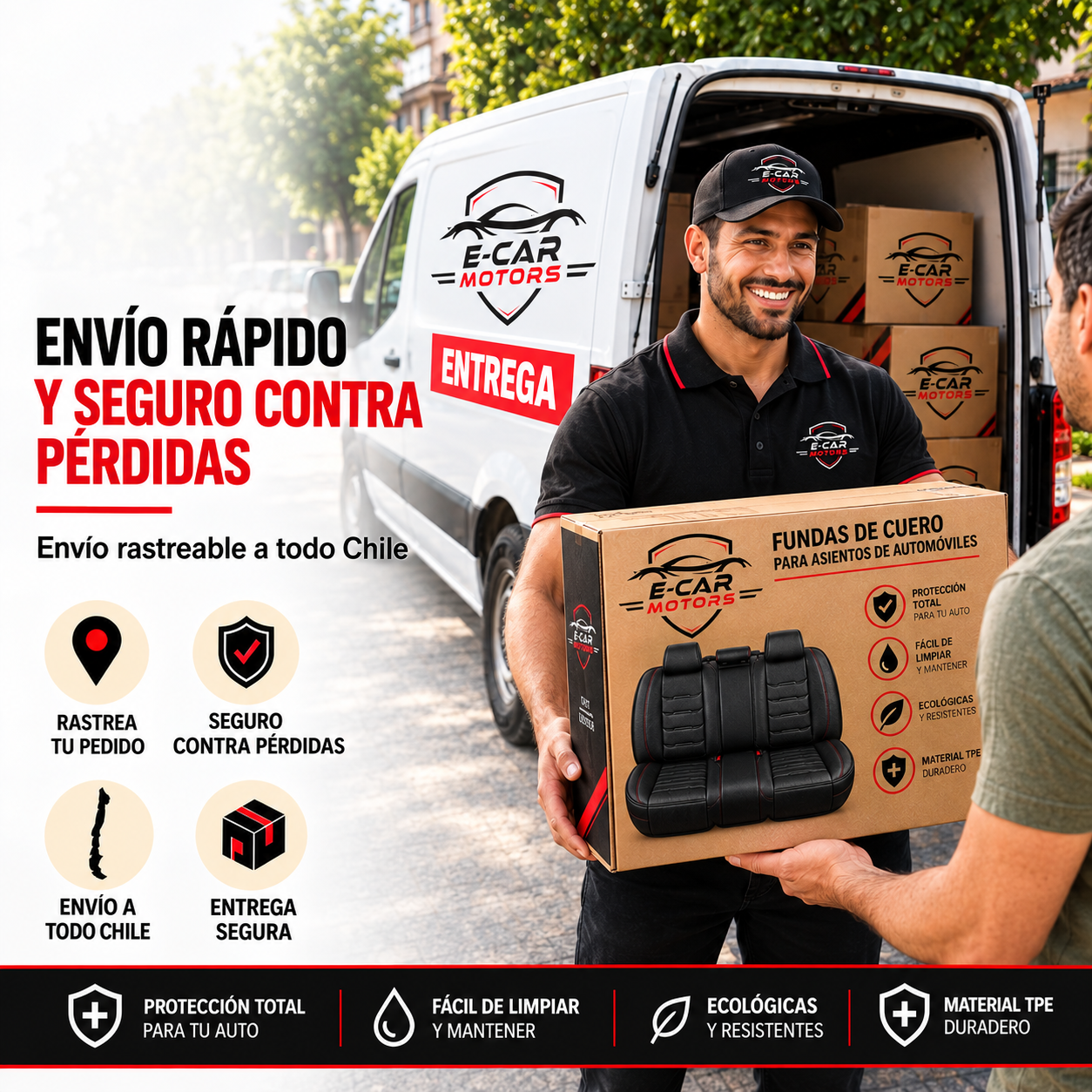 Código de seguimiento + seguro contra pérdidas — Envío rastreado a todo Chile